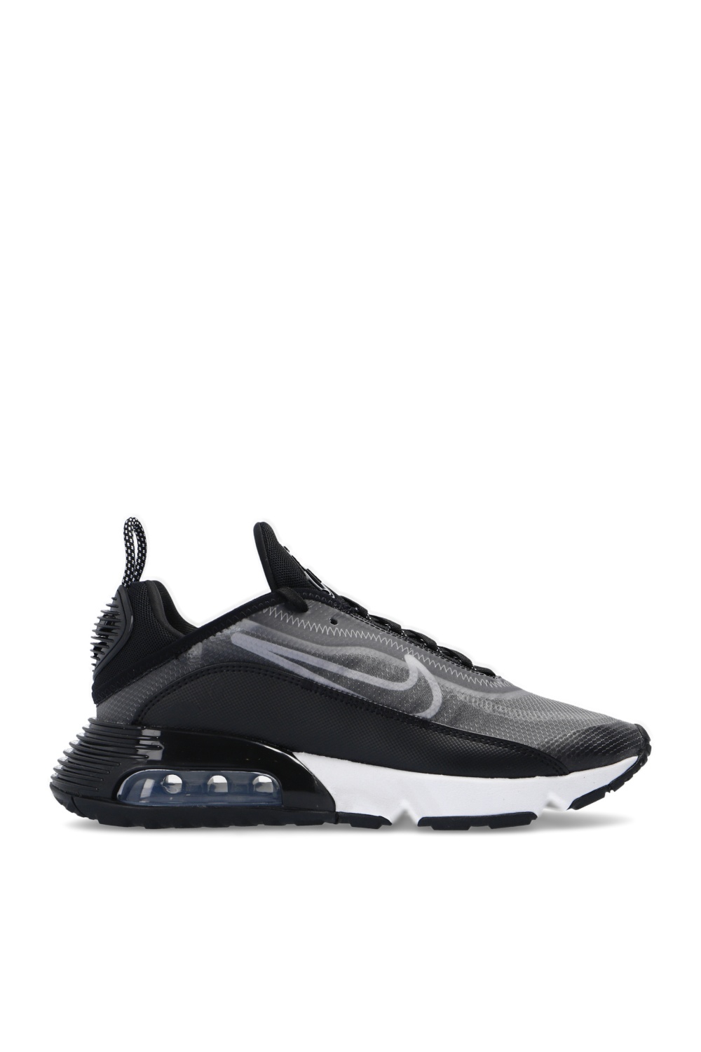 nike air max 2090 trainers in black and silver