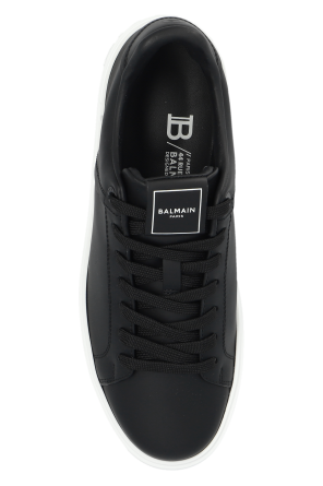 Balmain wrap ‘B-Court’ leather sneakers