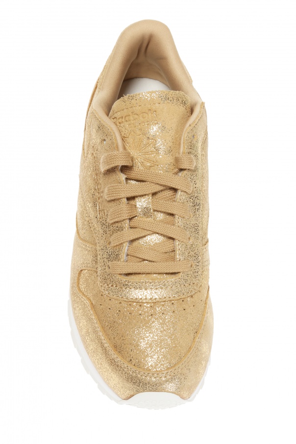 reebok classic leather shimmer gold