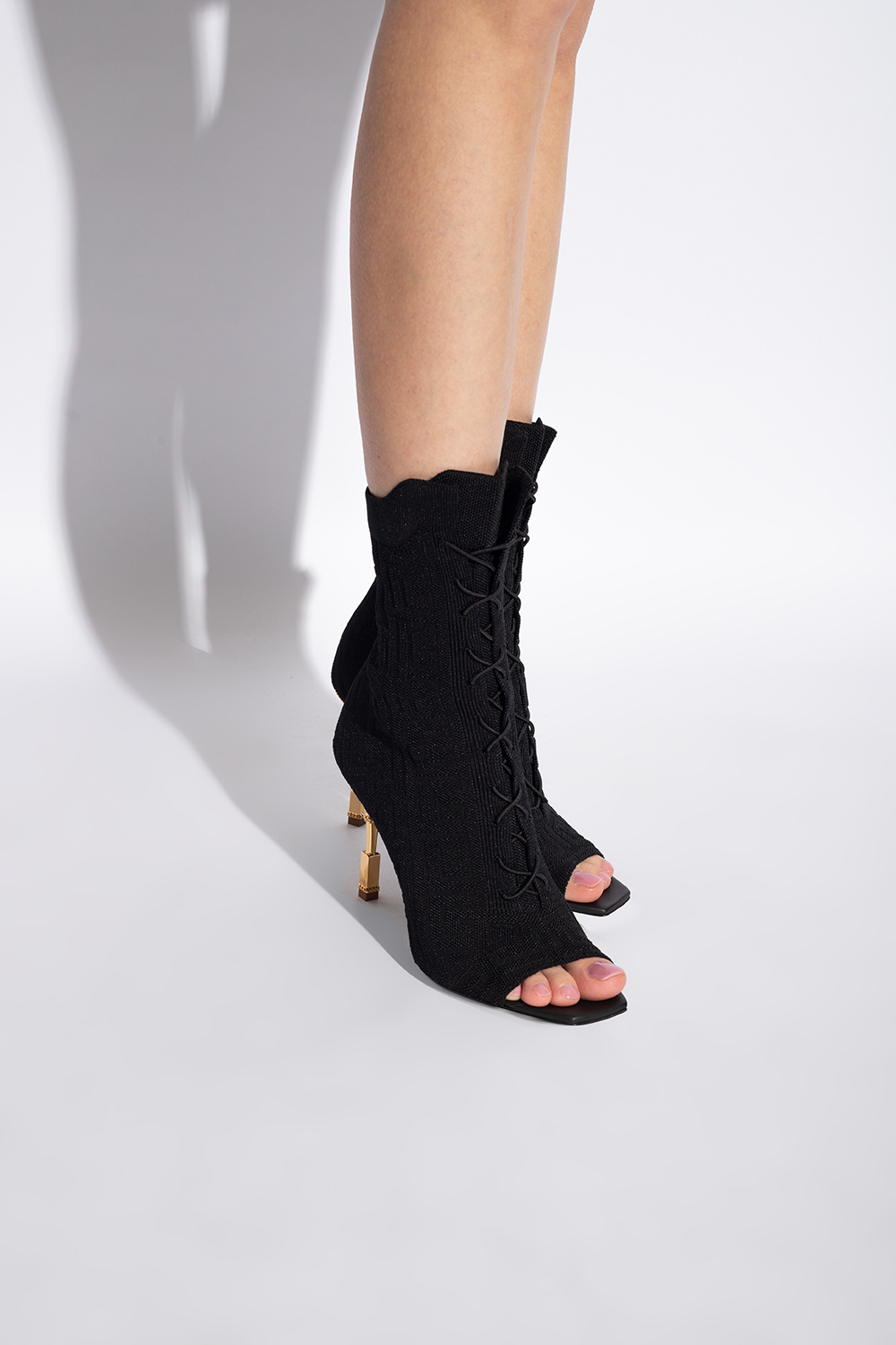 balmain WZORZYSTA ‘Coin’ heeled ankle boots