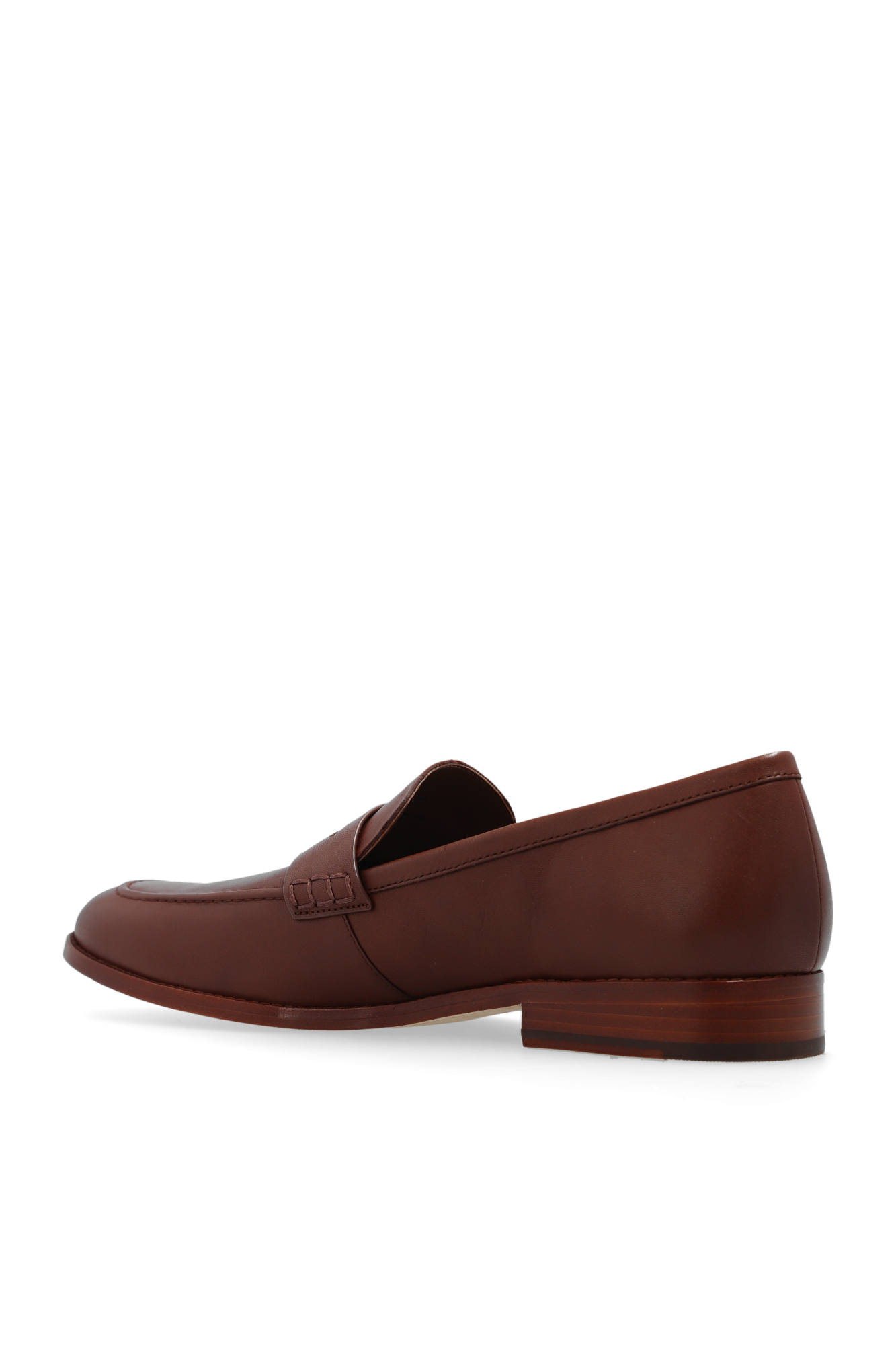LOUIS VUITTON 7.5 US MEN Mocassin Brown Leather Shoes Penny