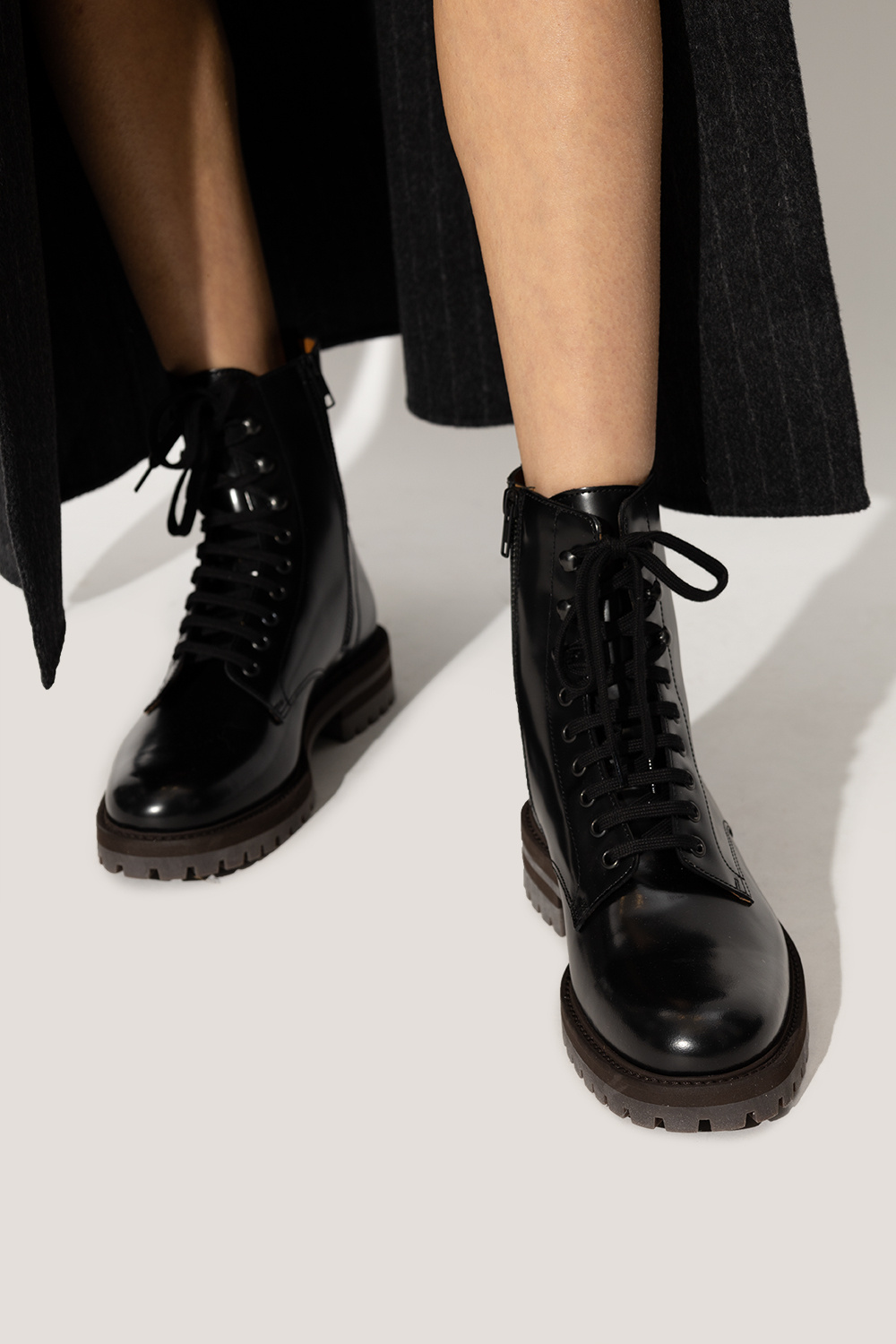 Common Projects Leather combat boots