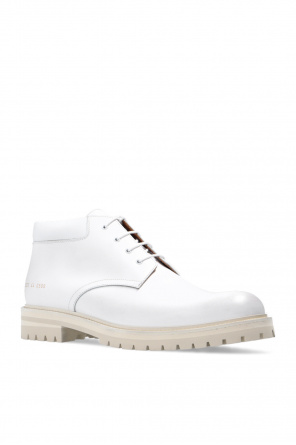 Common Projects ‘Combat Derby’ ankle boots with vintage effect