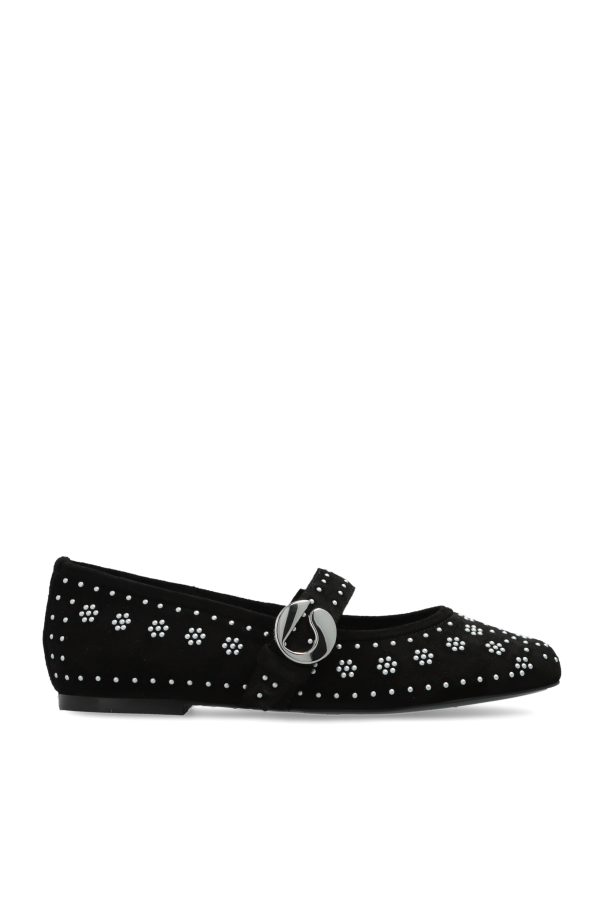 Suede ballet flats with embellishments od Coperni