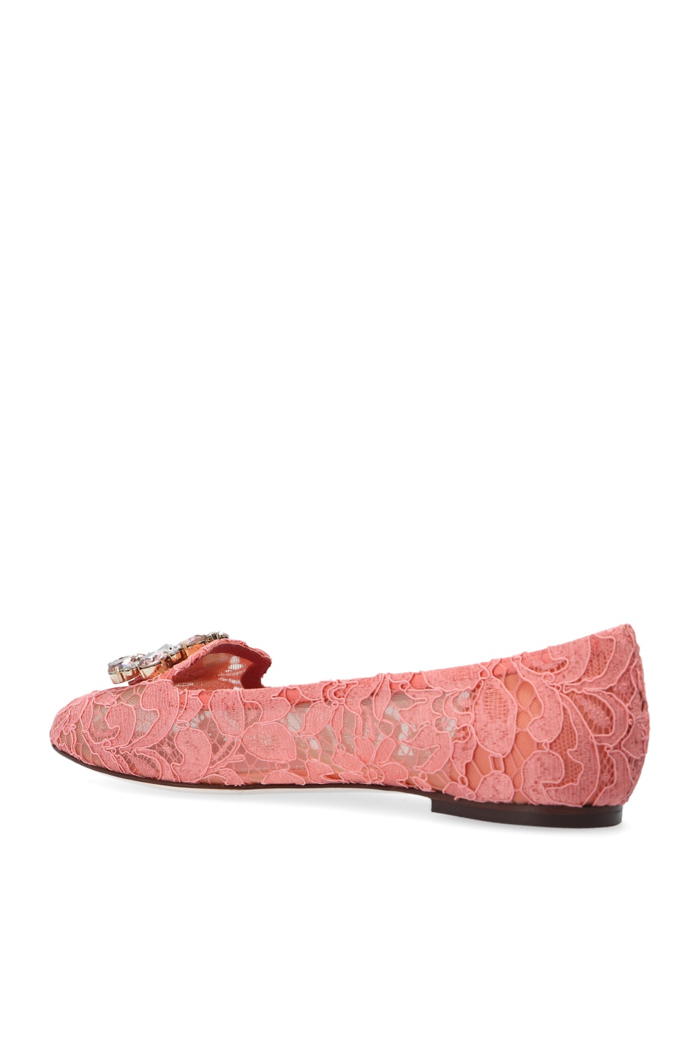 leather belt with logo dolce gabbana belt ‘Vally’ openwork ballet flats