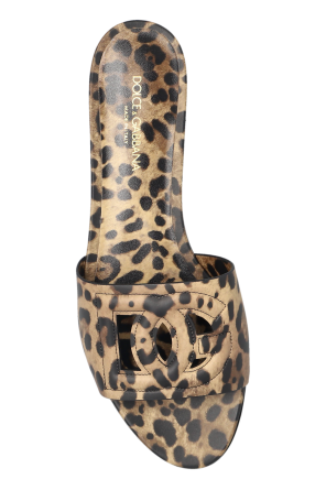 Dolce & Gabbana Sandálias de couro com padrão animal