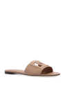 Dolce & Gabbana beige Leather Slides