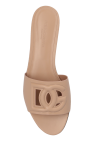 Dolce & Gabbana beige Leather Slides