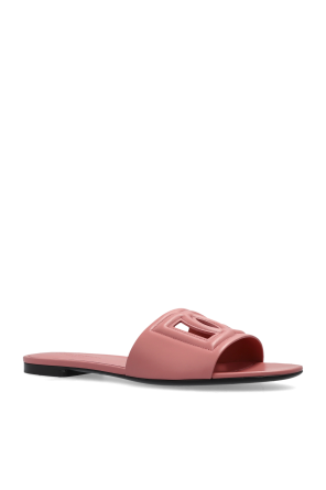 Dolce & Gabbana Leather slides with logo