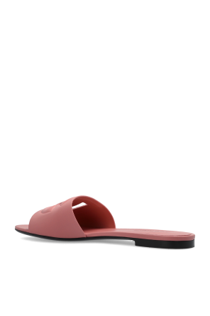 Dolce & Gabbana Leather slides with logo