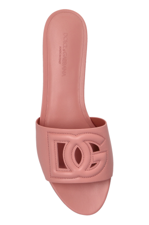Dolce & Gabbana Leather slides with logo