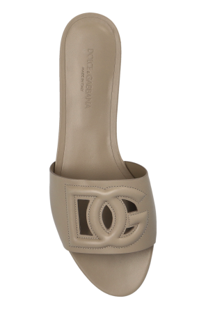 Dolce & Gabbana Chanclas de cuero con logo