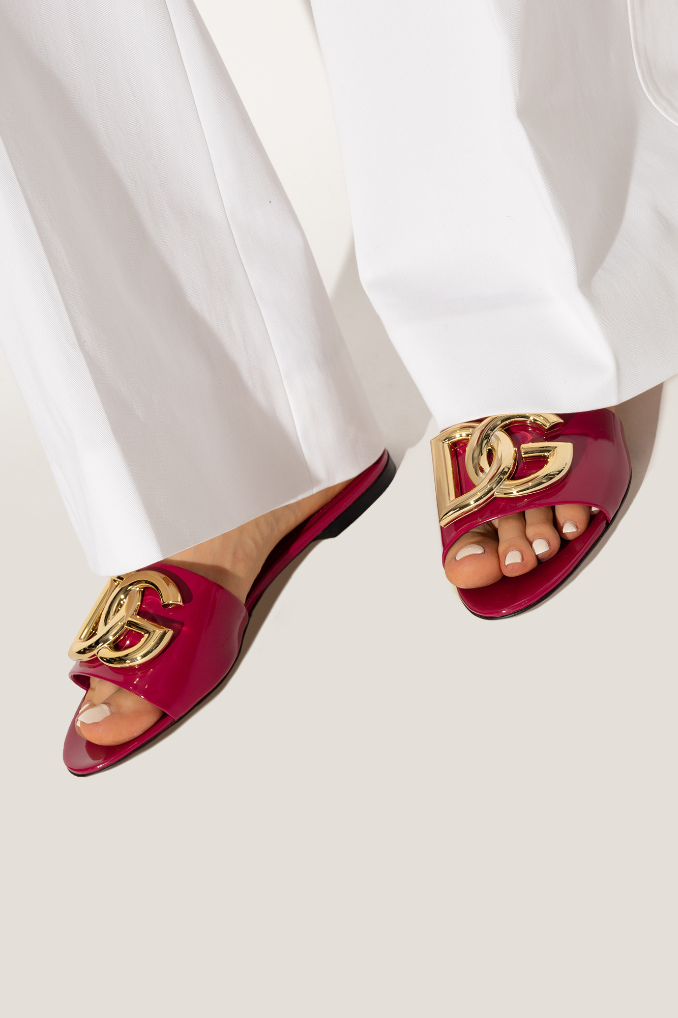 sneakers with derby motif dolce gabbana shoes ‘Bianca’ slides