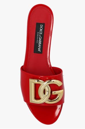 Dolce straw & Gabbana ‘Bianca’ glossy slides