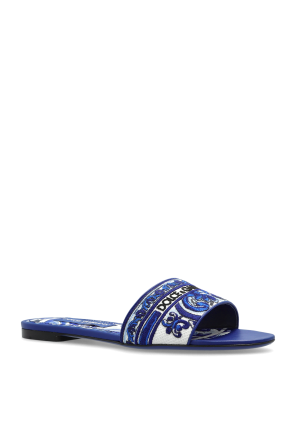 Dolce & Gabbana Slides with "Majolica" pattern