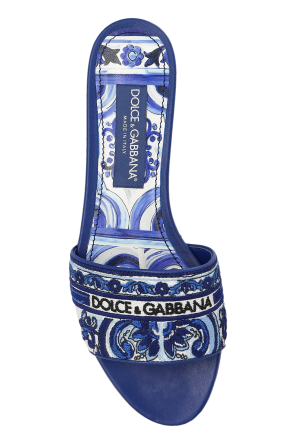 Dolce & Gabbana Slides with "Majolica" pattern