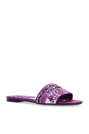 Dolce & Gabbana Slides with "Majolica" pattern