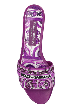 Dolce & Gabbana Slides with "Majolica" pattern