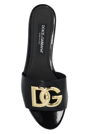 Dolce & Gabbana Leather slides with logo