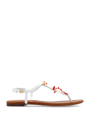 Sandals with appliqués