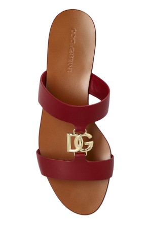 Dolce & Gabbana Klapki z aplikacją w kształcie logo