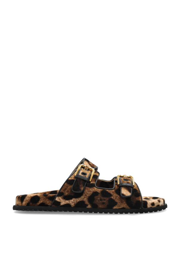 Slides with animal print od Dolce & Gabbana