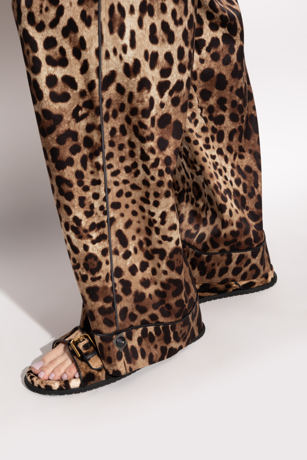 Dolce & Gabbana Chanclas con estampado animal