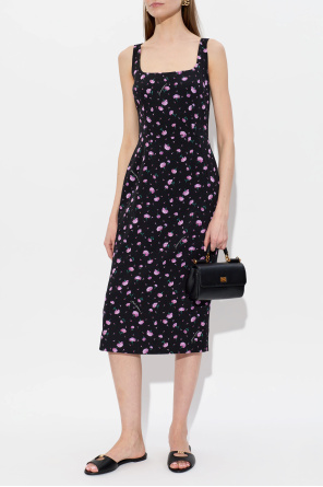 Dolce & Gabbana Lederpantoletten mit Applikation in Form des Logos