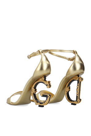 Dolce & Gabbana Sandały z dekoracyjnym obcasem