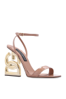 Dolce & Gabbana beige ‘Keira‘ sandals with decorative heel