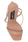 Dolce & Gabbana floral-print evening dress ‘Keira‘ sandals with decorative heel