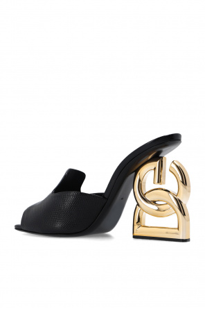 Dolce & Gabbana Devotion buckle belt Heeled mules