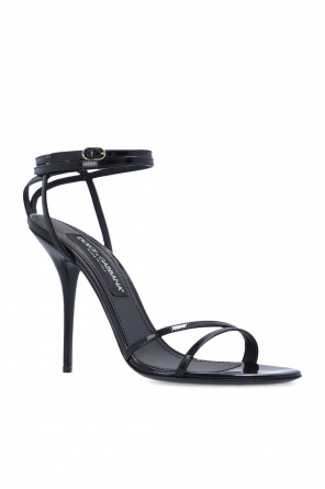 Dolce & Gabbana Eyewear geometric logo-plaque sunglasses ‘Keira’ heeled sandals