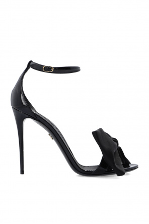 Dolce & Gabbana DG heel leather sandals Black