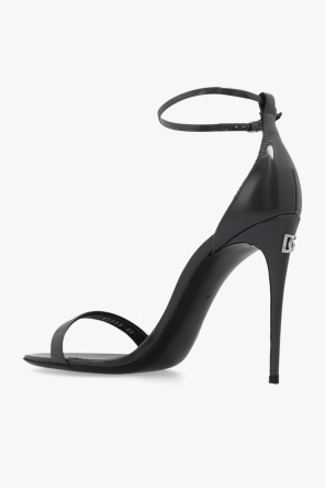 Dolce Womens & Gabbana ‘Keira’ glossy heeled sandals
