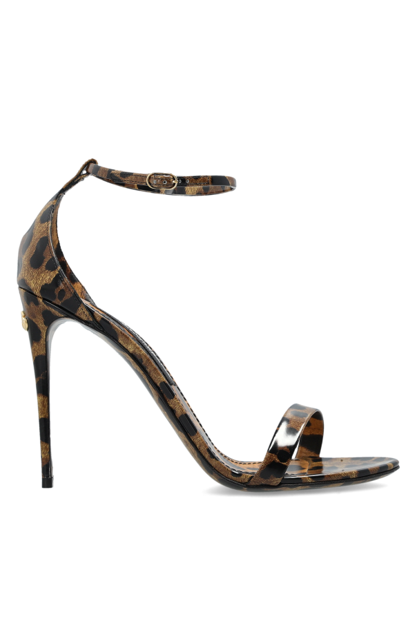 Leather heeled sandals od Dolce & Gabbana