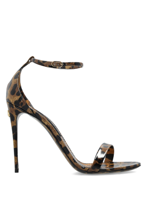 Leather heeled sandals