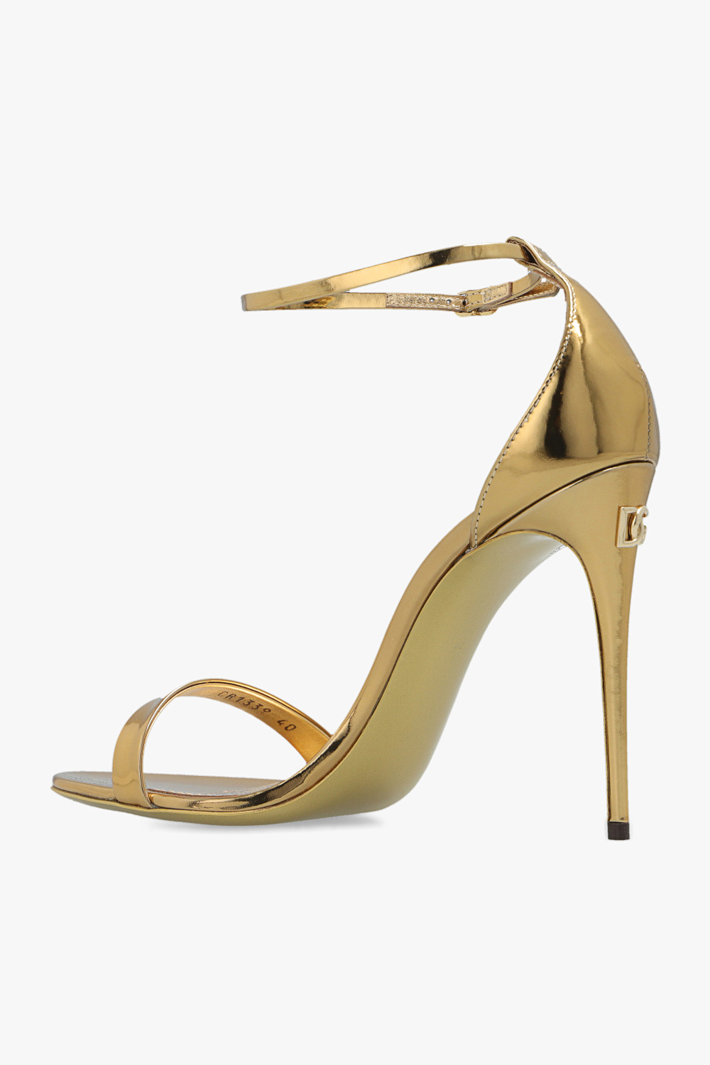 dolce gabbana dg logo belt bag item ‘Keira’ heeled sandals