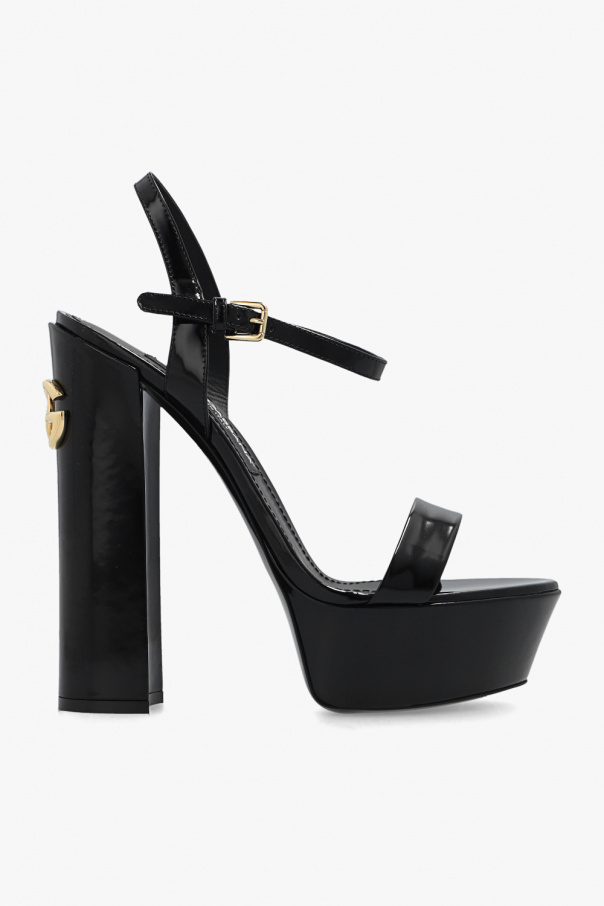 Dolce & Gabbana DG patchwork-print crossbody bag ‘Keira’ heeled sandals