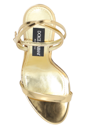 Dolce & Gabbana Skórzane sandały na obcasie