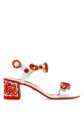 Sandalias de tacón con estampado ‘Majolica’