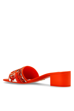 Dolce & Gabbana Heeled mules with "Majolica" pattern