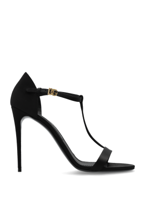 Satin high heel sandals