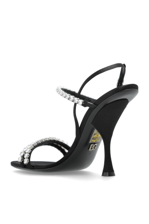 Dolce & Gabbana Heeled sandals with shimmering crystals