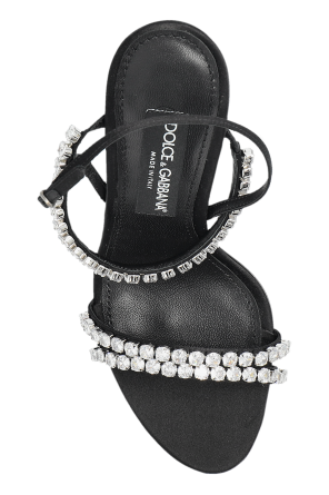Dolce & Gabbana Heeled sandals with shimmering crystals
