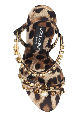 Dolce & Gabbana Heeled sandals with shimmering embellishments
