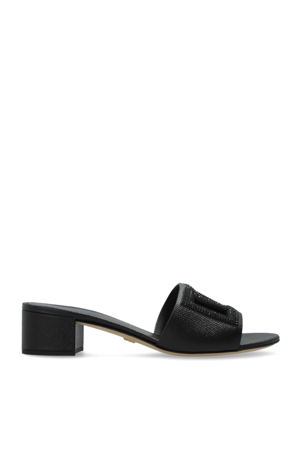 Heeled mules with logo od Dolce & Gabbana
