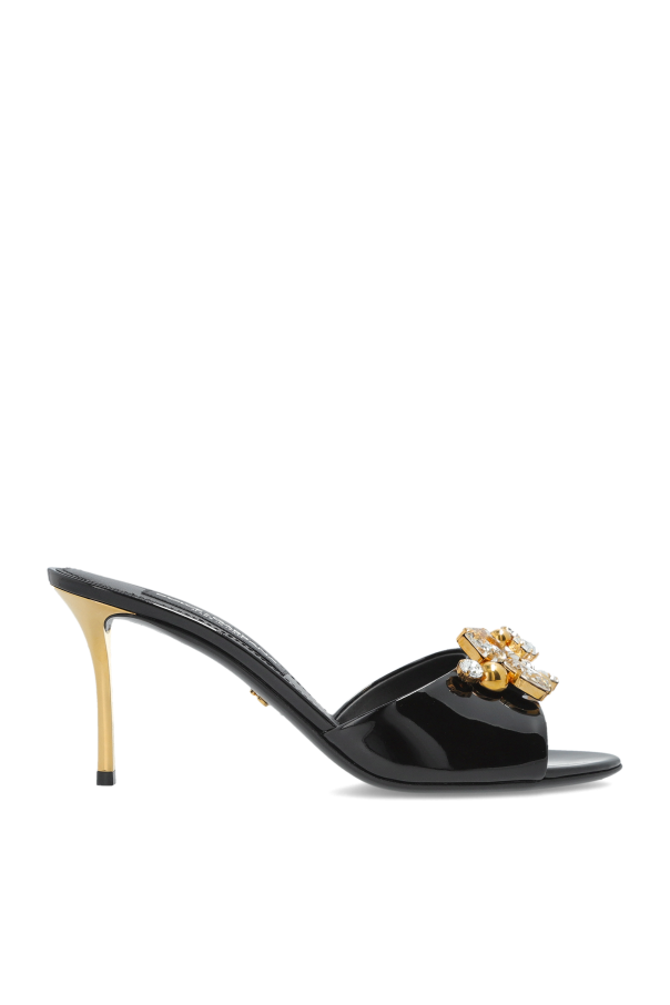 Heeled mules with an appliqué od Dolce & Gabbana
