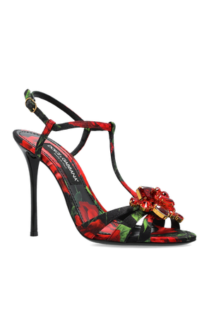 Dolce & Gabbana Heeled sandals with a floral motif