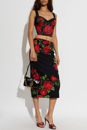 Dolce & Gabbana Sandalias de cuero con motivo floral y tacón